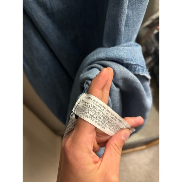 Zara Denim Halter Midi Dress - Picture 5 of 7